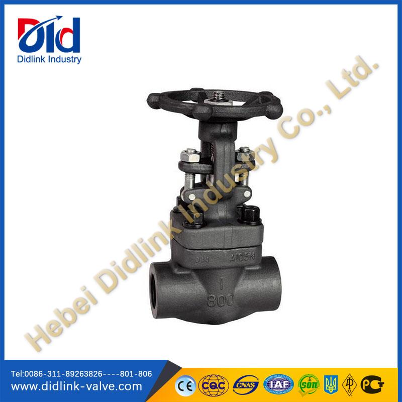 A105 Socket Welded Forged Steel Gate Valve handle, small gate valve