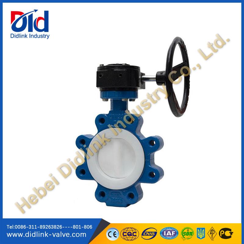 Fully Coated  PTFE  Butterfly Valve 3 inch, butterfly valve ductile iron