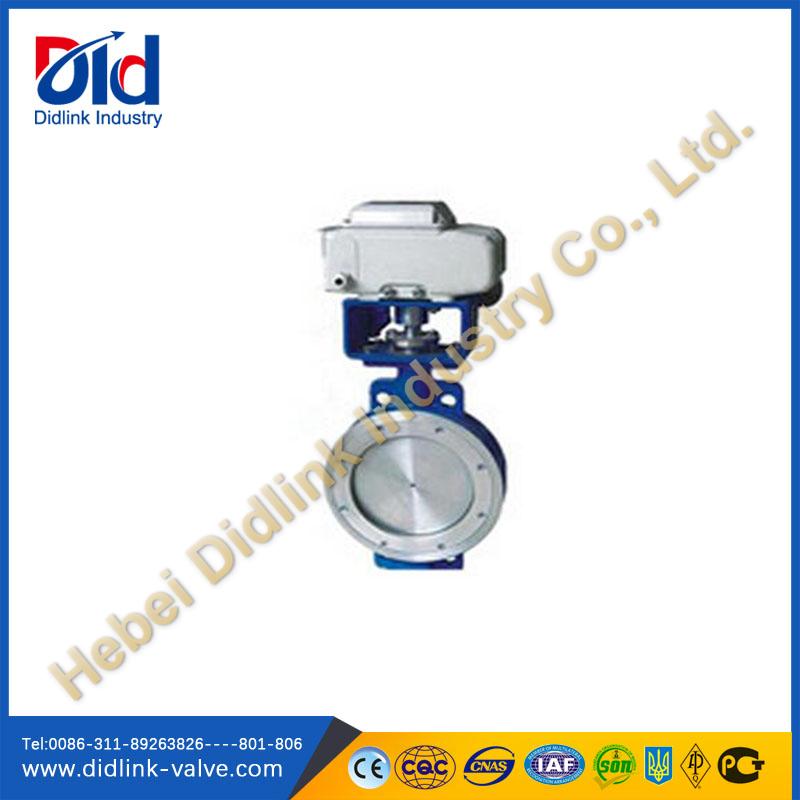 three eccentric multi-level hard metal seated butterfly valve with pneumatic actuator, butterfly damper valve