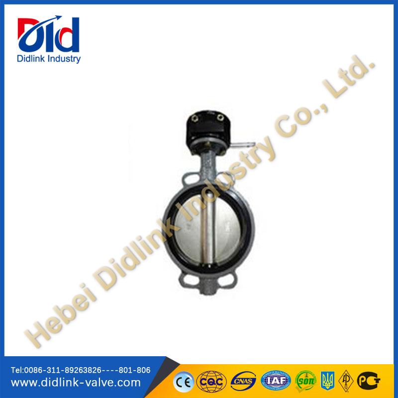 carbon steel metal-epdm seat wafer dn 50 butterfly valve trim, gear operated butterfly valve