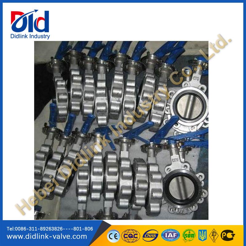 stainless Steel CF8 tapped lug butterfly valve parts, lug type butterfly valve installation
