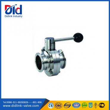 stainless butterfly valve sanitary, lever butterfly valve