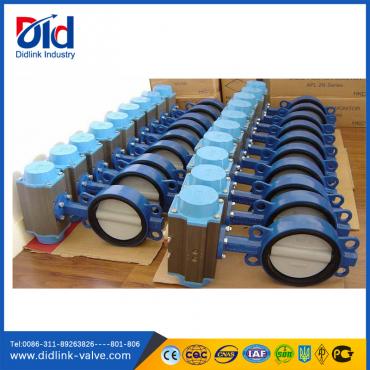 Pneumatic Actuated Butterfly Valve wafer type, awwa butterfly valve