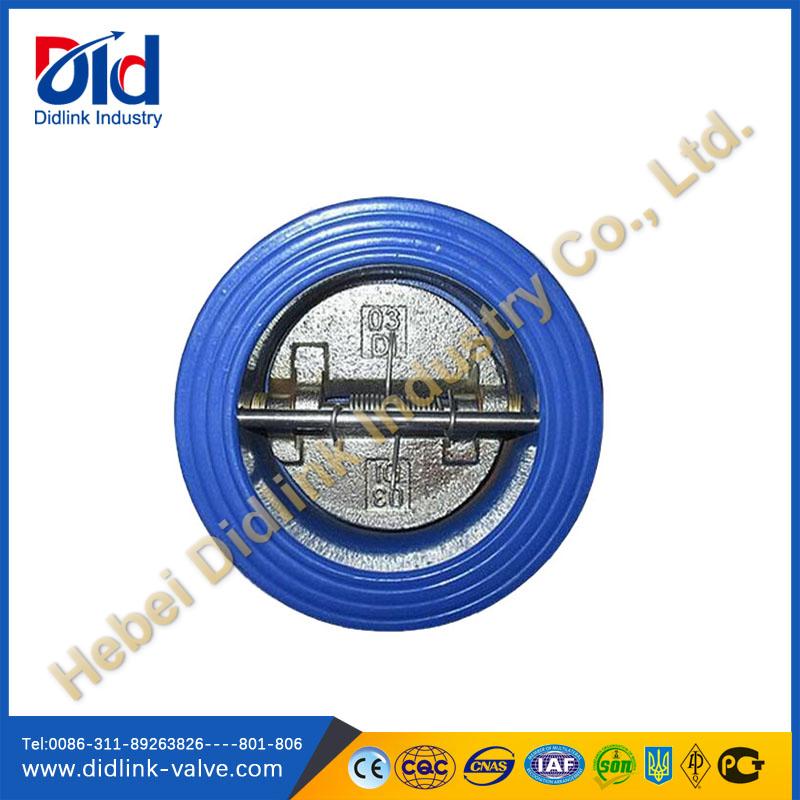 Cast iron wafer type dual plate check valve spring type, back pressure check valve