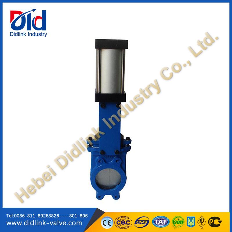 5 inch Knife gate valve wafer type, Pneumatic actuated gate valve