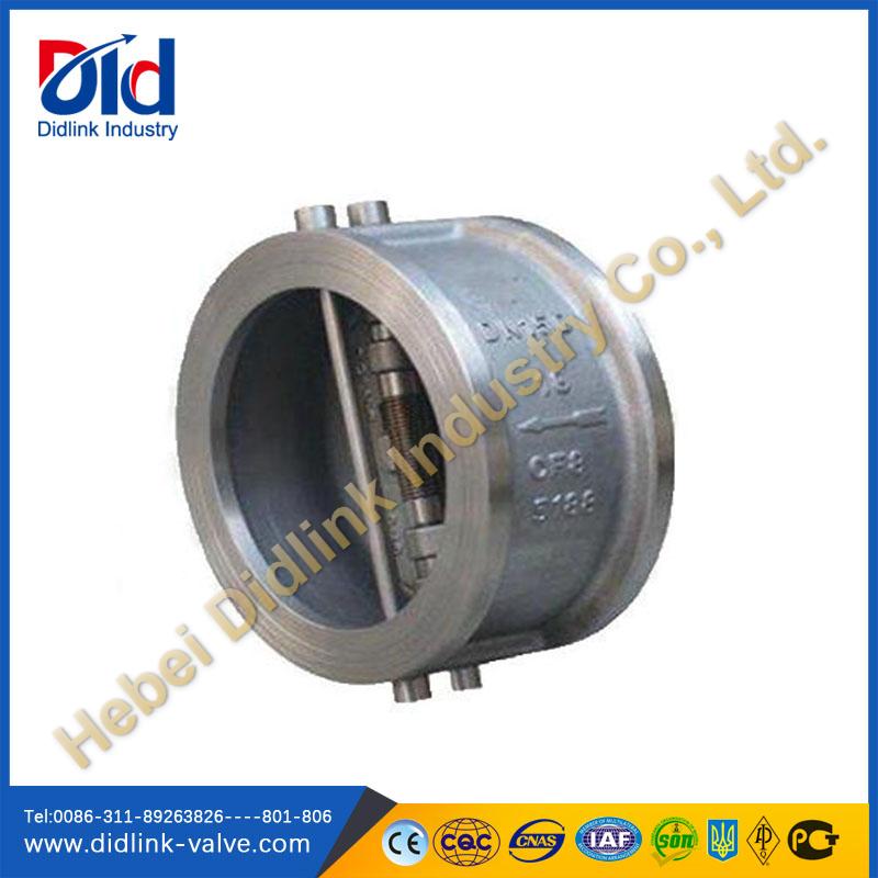 Stainless steel wafer type dual plate 1 spring check valve picture, free flow check valve