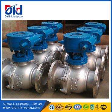 pneumatic actuated ball valve, automated ball valve, flanged ball valve