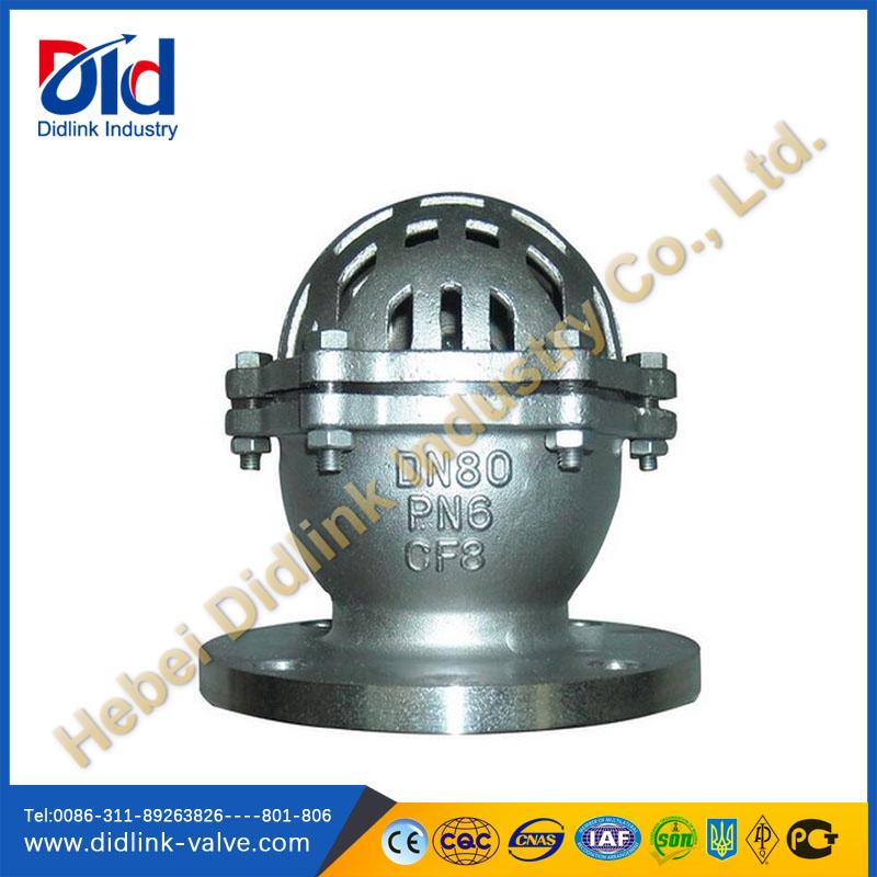Stainless Steel CF8 PN6 pump foot valve for well, foot operated valve