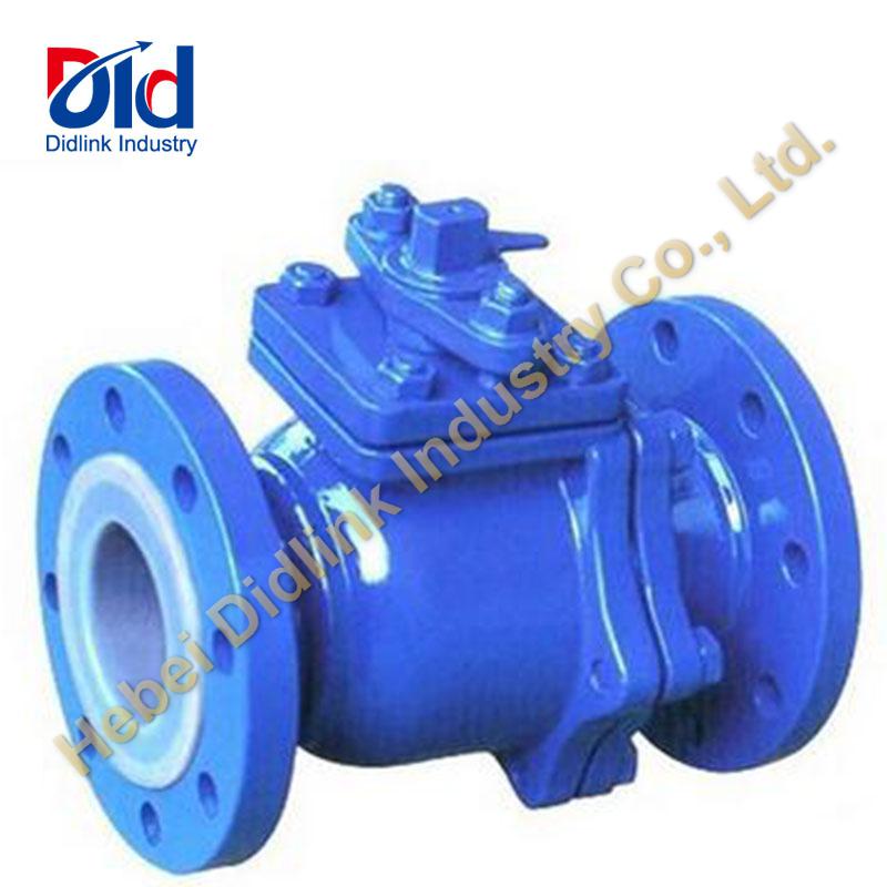 Fluorine lined ball valve